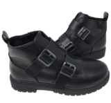 SO Women’s Fettuccine Zip Up Comfort Fashion Ankle Boots Black Size:9.5 121D