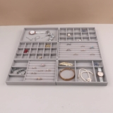 Velvet Jewelry Display Tray Stackable Ring Earring Necklace Organizer Box UK