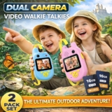 Kids Video Walkie Talkies Dual Camera 2 Pack 16GB Rechargeable Toy Gift