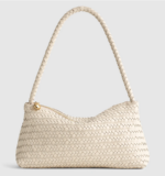 Madewell Signature Woven Mini Zip Shoulder Bag Vintage Muslin Leather Purse