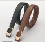 2 belt set C-shaped Smooth Buckle Simple Women’s Soft Durable Belt
