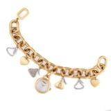 Hershey Kisses Womens Gold Tone Stainless Steel Bracelet Watch Ks008gd VTG
