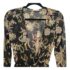 Olive Tree Black Paisley Floral Sheer Long Sleeve V-Neck Romper Playsuit Boho