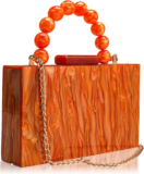 Acrylic Purses Evening Clutch Bag Marbling Handbags for Women Cross Body Bag wit