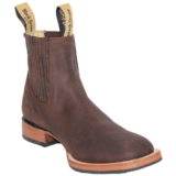 The Western Shops Men’s Short Ankle Square Toe Genuine Leather Cowboy Boot