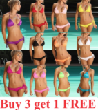 Sexy Women Brazilian Bikini Scrunches Butt Swimwear 2 Pcs Set Lady Swimsuit  US.