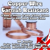 Copper Wire – Tarnish Resistant – Various diameters – Jewellery – Model making