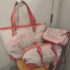 Juicy In Bloom Pink Powder Blush Tote With Matching  Satchel And Cross body Set