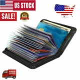 Secure Lock RFID Blocking Wallet Men Women Credit Card Holder Money Clip Wallets