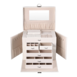 Jewelry Box for Women Lockable Large Jewelry Holder Organizer with 5 Drawers