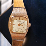 Citizen Seven Women’s Quartz Square Gold Tone Metal Bracelet White Dial Analog