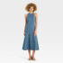 Women Racerback Denim Midi A-Line Dress – Future Collective