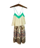 ELEVENSES Anthropologie Mintaka Romper Playsuit Size 8 Boho Hippie Festival