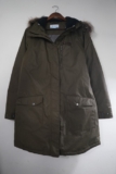 Columbia Size Large Long Parka Olive Omni Heat Faux Fur Hooded Jacket Women