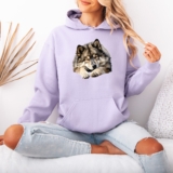 Sleeping Husky Dog Womens Hoodie Animal Pullover Hoodies Graphic Sweatshirt
