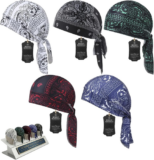 Headscarf Pirate Bandana Scarf Cooling Paisley Head Cap Motorcycle Helmet Wrap S