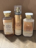 Bath & Body Works Warm Vanilla Sugar 3 Piece Gift Set Body Lotion Mist Body wash