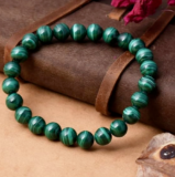 2025HOT Authentic Malachite Beaded Elastic Green 6mm Bracelet Gift For Women