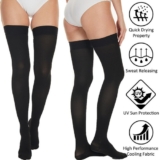 Women’s Thigh High Socks 20-30 mmhg Moderate Firm Compression Closed Toe Hosiery