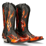 Men’s Western Leather FLAMES Cowboy Rodeo Boots Comfortable Lightweight Size 11