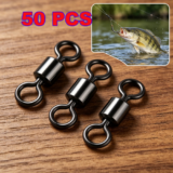50x Rolling Barrel Swivel 220 lb Fishing Swivels Solid Ring # 3/0 &==/