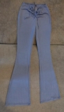 Cloud Island Elephant Gray White Striped Satin Baby Security Blanket Lovey Toy