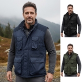 Men’s Multi Pocket Padded Gilet | Quilted Bodywarmer | Utility Waistcoat Stalker