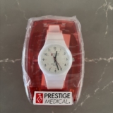 Vintage Prestige Medical White Watch/ Band- Water Resistant New Battery Read