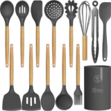 Silicone Cooking Utensils Kitchen Utensil Set – 446°F Heat Resistant Silicone Ki