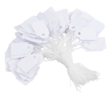 White Strung Tie Tags Labels Retail Luggage Jewelry Price Tags With String