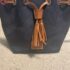 Dooney And Bourke Aimee Black Pebble Leather Drawstring Bucket Bag excellent !