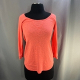 Motherhood Maternity Top Womens Small Vibrant Red Knit Scoop Neck Long Sleeve