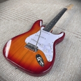 Cherry Sunburst Electric Guitar Package with Gig Bag, S-S-S Pickups, Full-Size