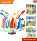 Kids Outdoor Play Equipment: 4-in-1 Sports Kit for Birthday Parties & Play Dates