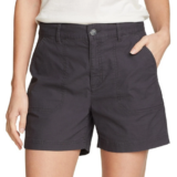 Eddie Bauer Women’s Black Ripstop Shorts Outdoor Outfit Inseam 5 in NEW WITG TAG