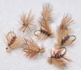 12 Flies -Elk Hair Caddis Gray Body Dry Fly – Mustad Signature Fly Fishing Hooks