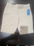Nautica Girls Khaki Bermuda School Uniform Shorts Size 11 NWT NUFB040 262