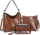 Purses for Women 3PCS, Crossbody Bags Set Large Leather Purse Shoulder Handbags