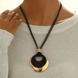 Women’s Retro Pendant Necklace Alloy Fashion Hip Hop Choker Chain Jewelry Gift