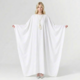 White Cotton Kaftan Dress | Modest Maternity & Nursing Maxi