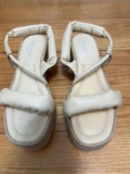 Equitare Kinga Espadrille Sandal Cream Womens Size 38 Excellent condition
