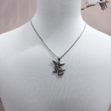 Silver Saint Michael Archangel Pendant Box Chain Necklace