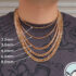 18ct Gold Plated Men Women Silver Stainless Steel Cuban Curb Link Chain Necklace