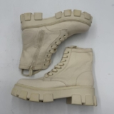 Circus By Sam Edelman Boots Women Size 9.5, Beige Canvas Lug Sole Combat Chunky