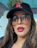 Super Poshe Gradient Twirl Metal Design  Women Sunglasses BLACK SHADZ 100% UV