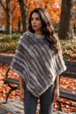 J.McLaughlin Women’s Knitted Rabbit Fur Poncho