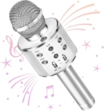 Wowstar Wireless Microphone, Karaoke Bluetooth Microphone for Kids Adults, Porta