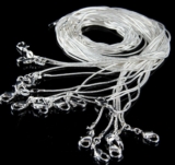 50/100X 1mm Silver Plated Snake Necklace Classic Chain Jewelry 16“-24“ Bulk