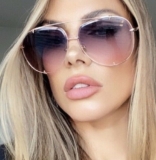 Big XXL “Talon” OVERSIZED Metal Gradient Women Sunglasses Shadz GAFAS 100% UV