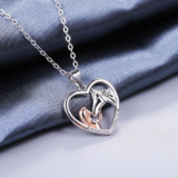 Women’s Fashion Jewelry Silver Girl And Her Horse Pendant Necklace 517
